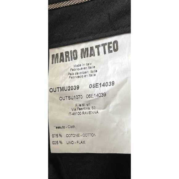 MARIO MATTEO Cotton Linen Casual Pants Cotton Chino Khaki Made in Italy Size 32 - Picture 8 of 8